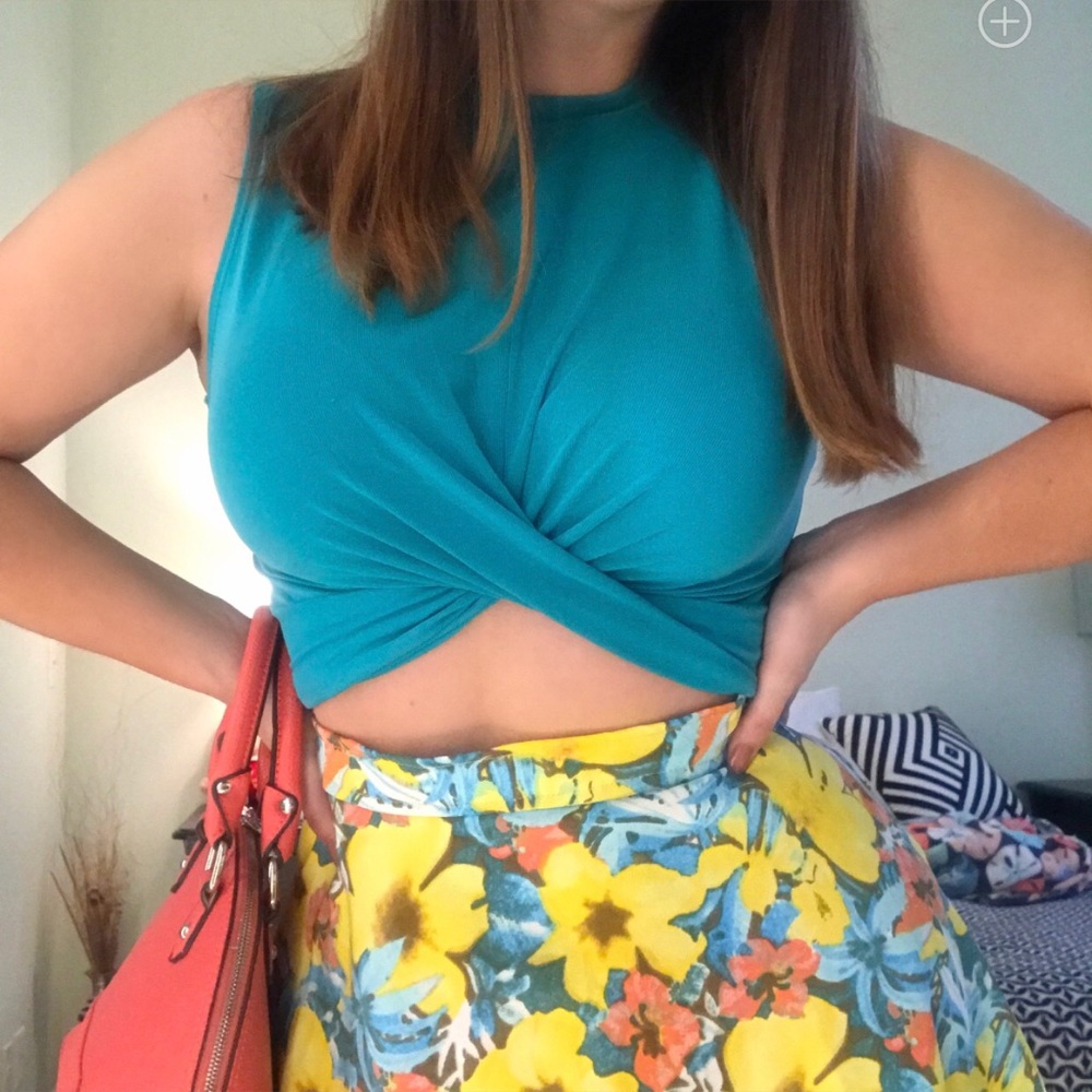 Turquoise Crop Top